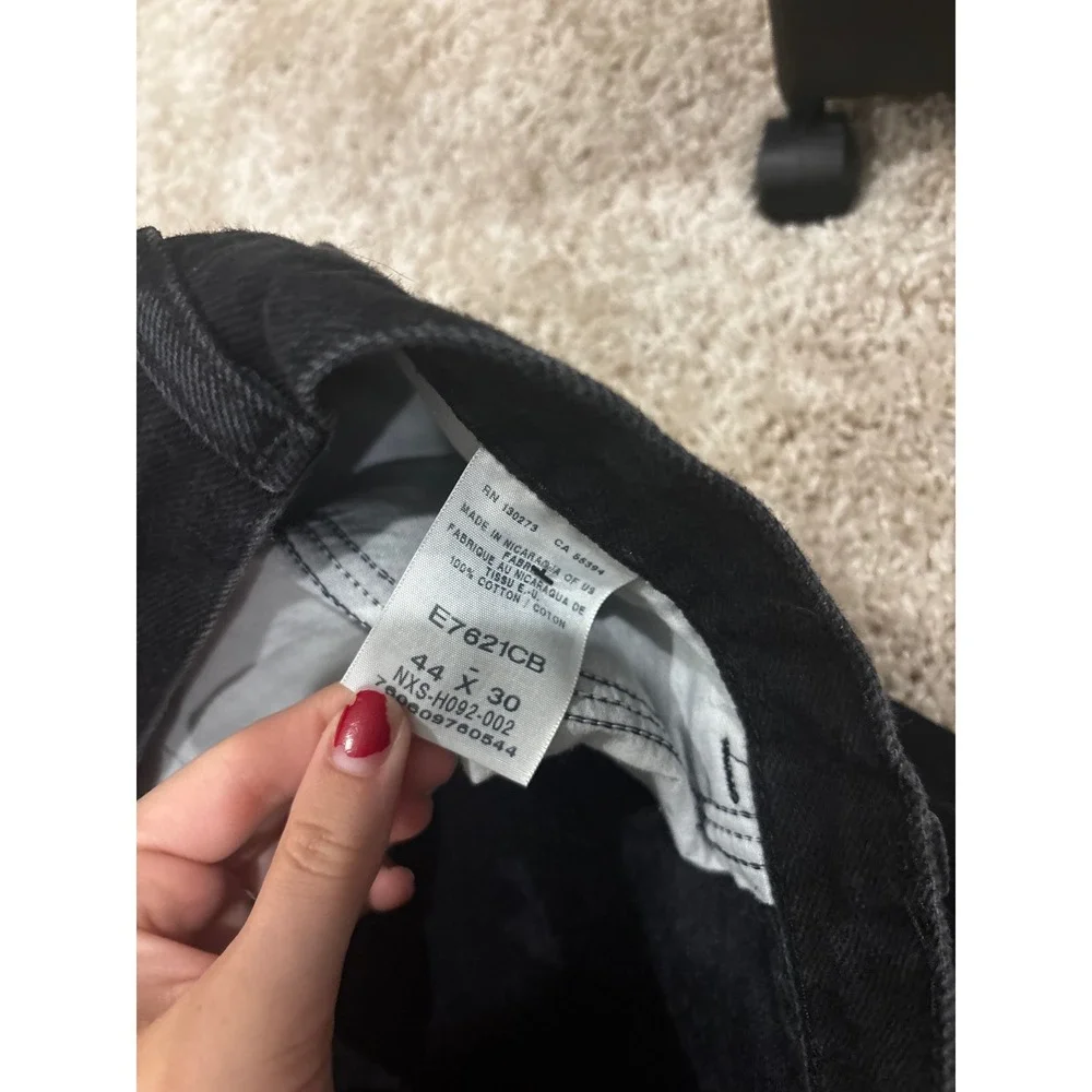 Rustler Mens Black Denim Jeans Straight Leg 100%‎ Cotton 44x30 E7621CB